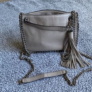 MICHAEL Michael Kors Taupe Crossbody Bag with Chain and Tassel